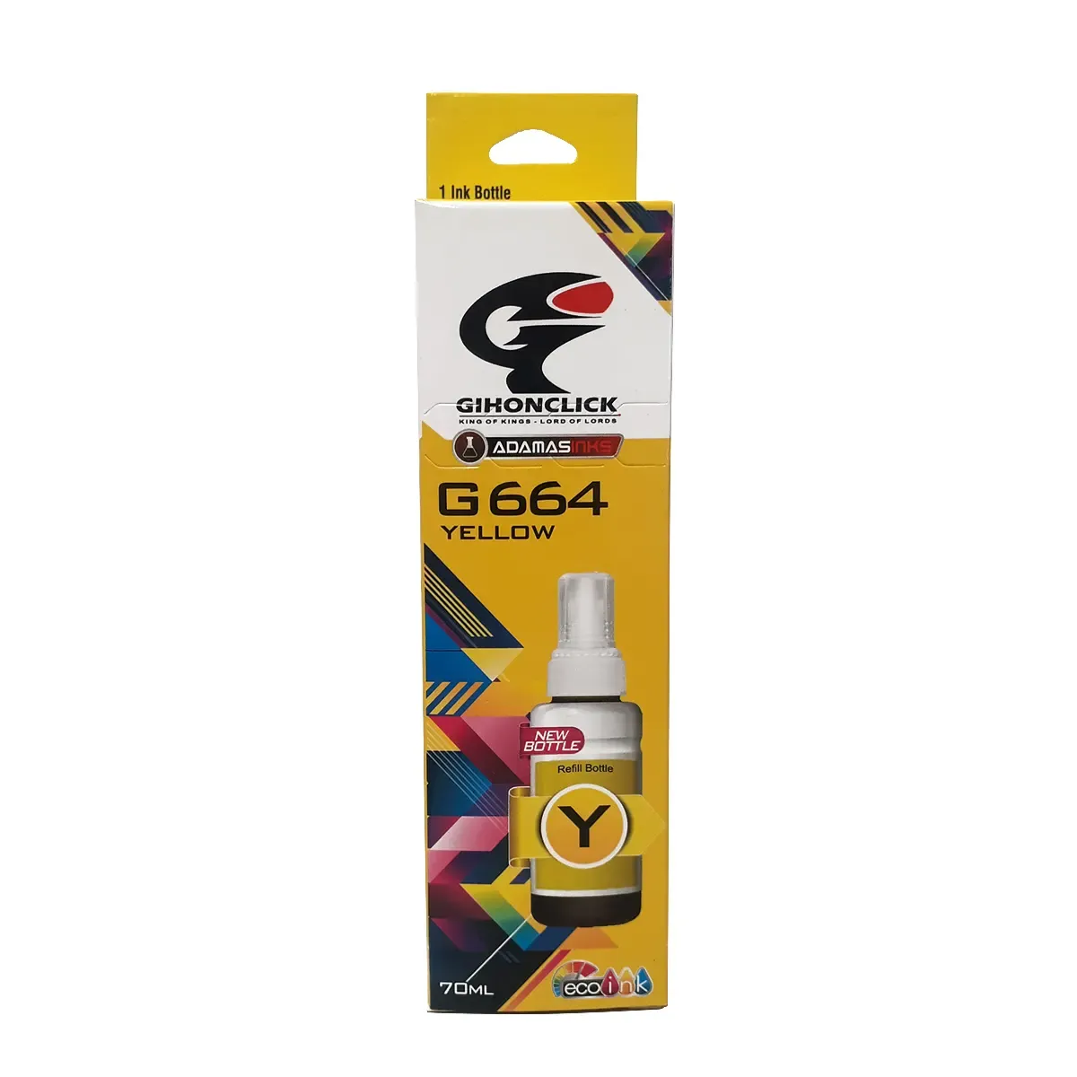 TINTA GENÉRICO GIHONCLICK G667 AMARILLA 100ML PARA L110/L200/L210/L300/L350/L355/L555/L550/L800
